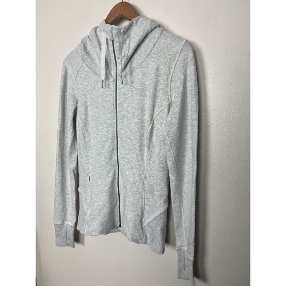 Vintage Lululemon Jacket Size 6 Gray Full Zip Jacket With Back Vent - Picture 2 of 10